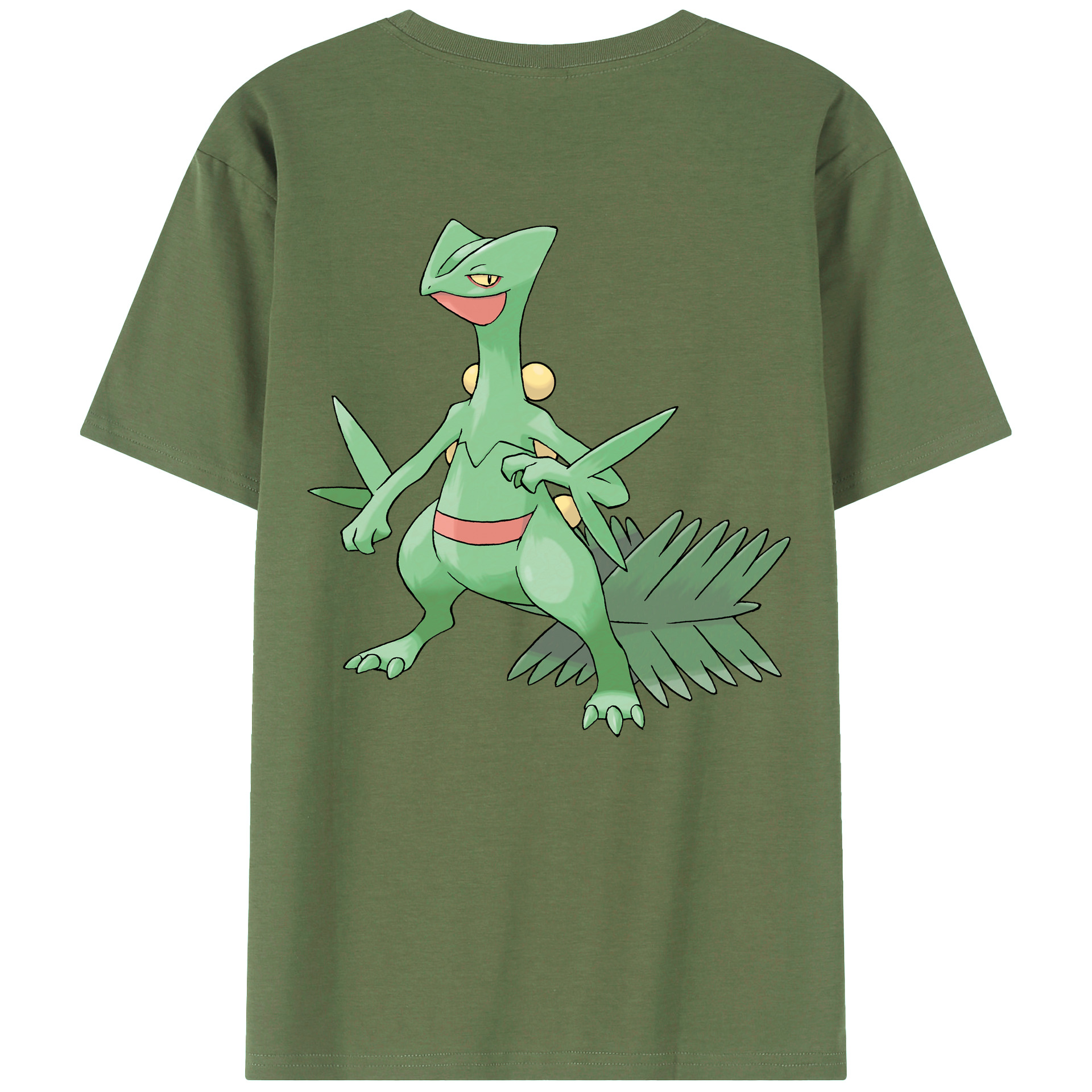 （画像用） ポケットモンスター Pokémon 綿100％ メンズ半袖Tシャツ（バックプリント） 通気性
